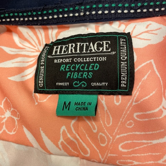 Tropical Flower Print Short Sleeve 4-Way Stretch Button-Up Shirt - Picture 2 of 5